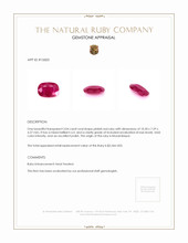 3.05 Ct. Ruby from Mozambique Appraisal