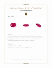3.05 Ct. Pinkish Red Ruby from Mozambique Appraisal