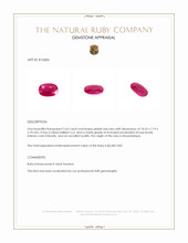 2.63 Ct. Pinkish Red Ruby from Mozambique Appraisal