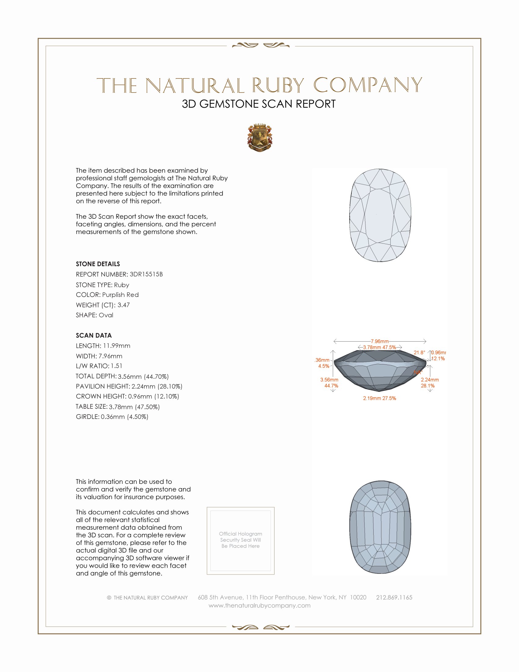 3.47 Ct. Ruby from Mozambique