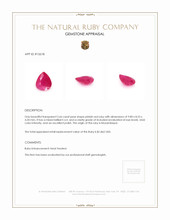 2.66 Ct. Ruby from Mozambique Appraisal