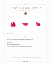 2.66 Ct. Pinkish Red Ruby from Mozambique Appraisal