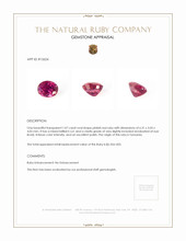 1.07 Ct. Ruby from Tanzania Appraisal