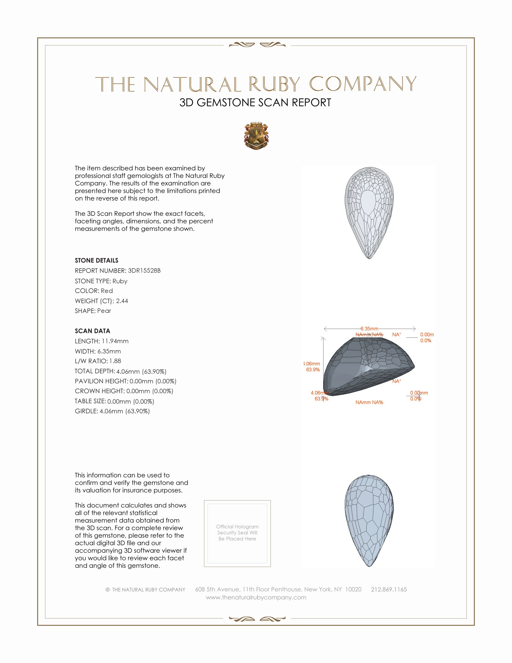 2.44 Ct. Cabochon Ruby from Mozambique