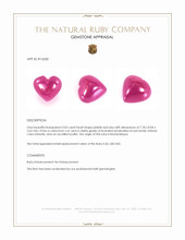 3.05 Ct. Pinkish Red Cabochon Ruby from Mozambique Appraisal