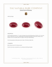 1.77 Ct. Cabochon Ruby from Mozambique Appraisal