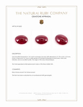 1.43 Ct. Cabochon Ruby from Mozambique Appraisal