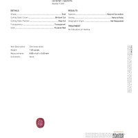 1.65 Ct. Ruby from Mozambique Scan Report