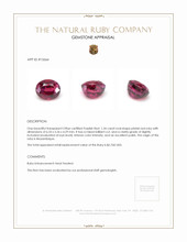 1.34 Ct. Ruby from Mozambique Appraisal