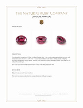 1.34 Ct. Ruby from Mozambique Appraisal