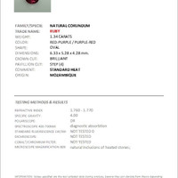 1.34 Ct. Ruby from Mozambique Scan Report