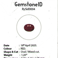 1.20 Ct. Ruby from Burma (Myanmar) Scan Report