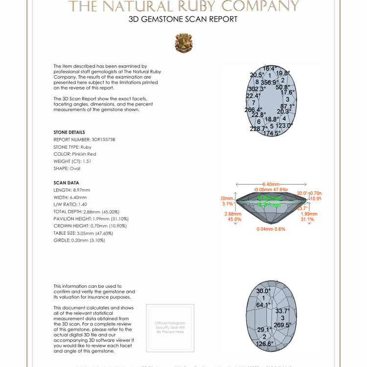 1.51 Ct. Ruby from Mozambique