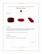 1.15 Ct. Ruby from Mozambique Appraisal