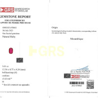5.01 Ct. Ruby from Mozambique Scan Report