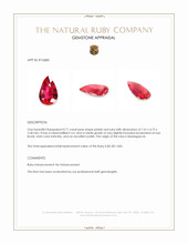 0.71 Ct. Ruby from Madagascar Appraisal