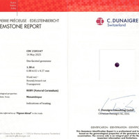 1.38 Ct. Ruby from Mozambique Scan Report