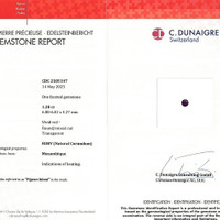 1.38 Ct. Ruby from Mozambique Scan Report
