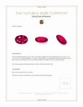 0.54 Ct. Purplish Red Ruby from Mozambique Appraisal