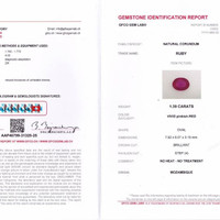 1.39 Ct. Ruby from Mozambique Scan Report
