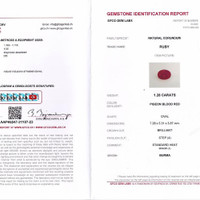 1.28 Ct. Ruby from Burma (Myanmar) Scan Report
