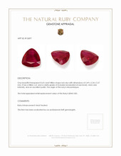 0.63 Ct. Ruby from Mozambique Appraisal