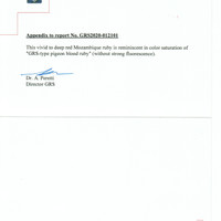 4.52 Ct. Ruby from Mozambique Scan Report