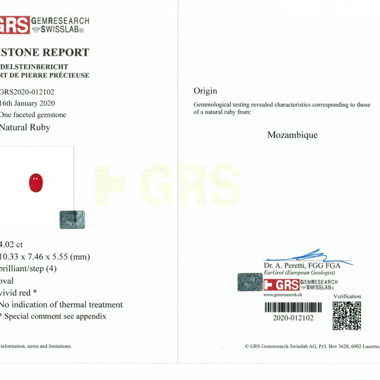 4.02 Ct. Ruby from Mozambique