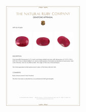 4.75 Ct. Pinkish Red Ruby from Mozambique Appraisal