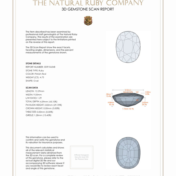 4.75 Ct. Ruby from Mozambique