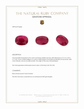 3.93 Ct. Pinkish Red Ruby from Mozambique Appraisal