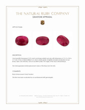 3.93 Ct. Pinkish Red Ruby from Mozambique Appraisal