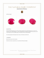 4.73 Ct. Pinkish Red Ruby from Mozambique Appraisal