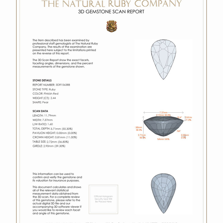 2.44 Ct. Ruby from Mozambique