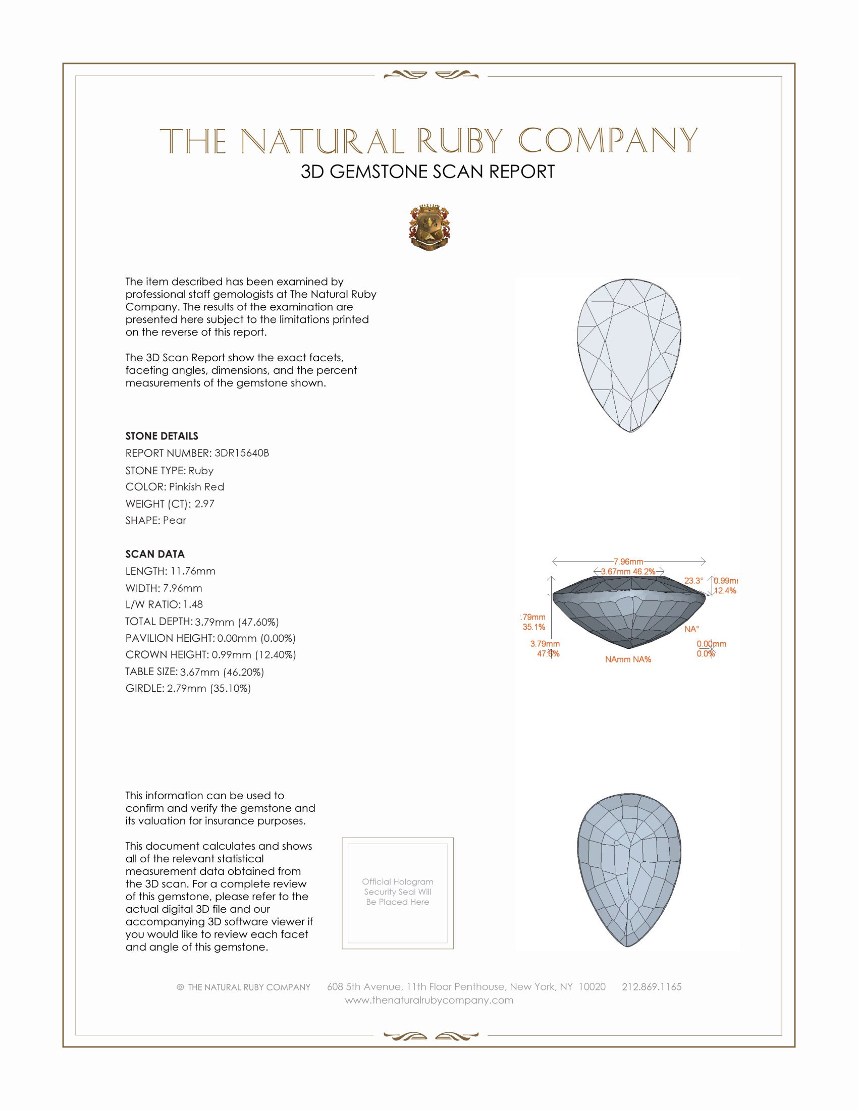 2.97 Ct. Ruby from Mozambique