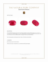 2.96 Ct. Pinkish Red Ruby from Mozambique Appraisal