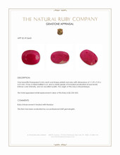 4.44 Ct. Pinkish Red Ruby from Mozambique Appraisal