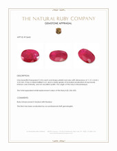 3.34 Ct. Pinkish Red Ruby from Mozambique Appraisal