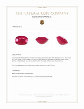 4.92 Ct. Pinkish Red Ruby from Mozambique Appraisal