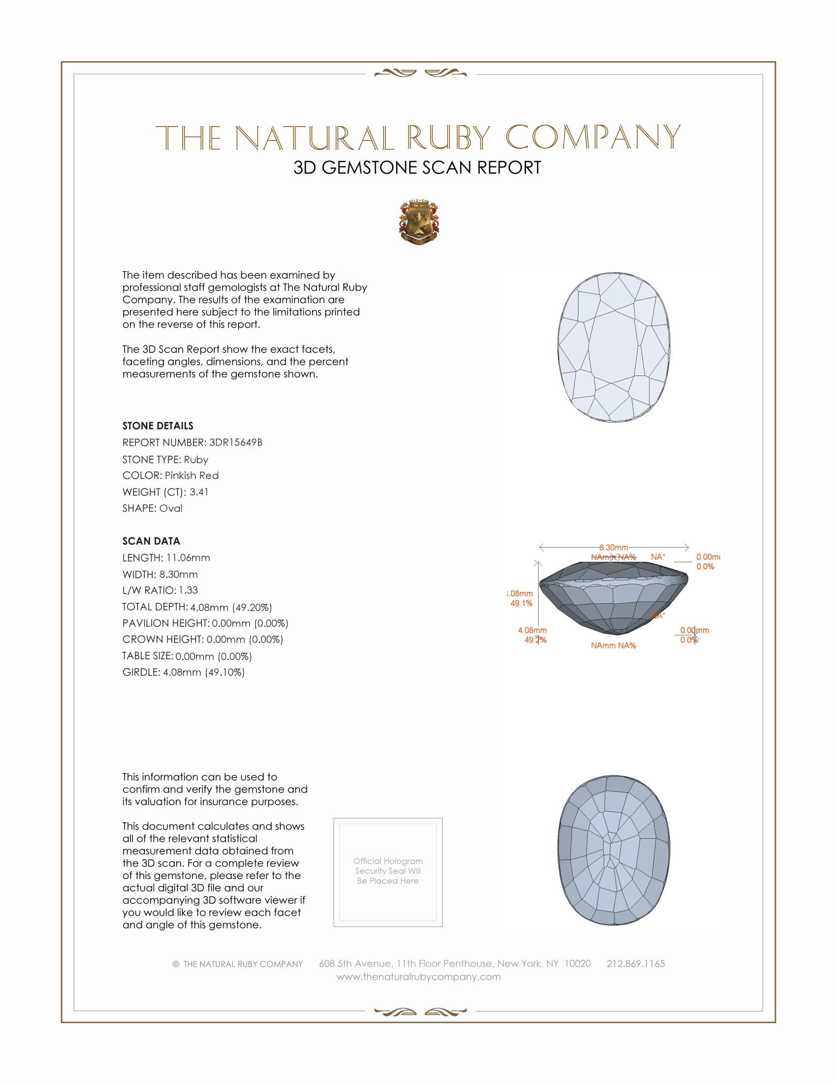3.41 Ct. Ruby from Mozambique