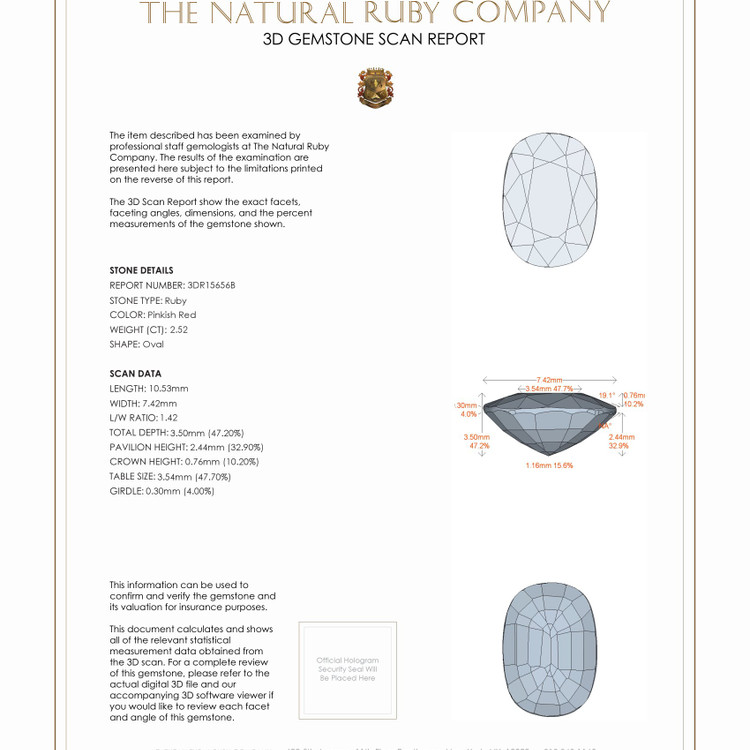 2.52 Ct. Ruby from Mozambique