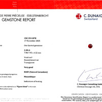 2.30 Ct. Ruby from Mozambique Scan Report