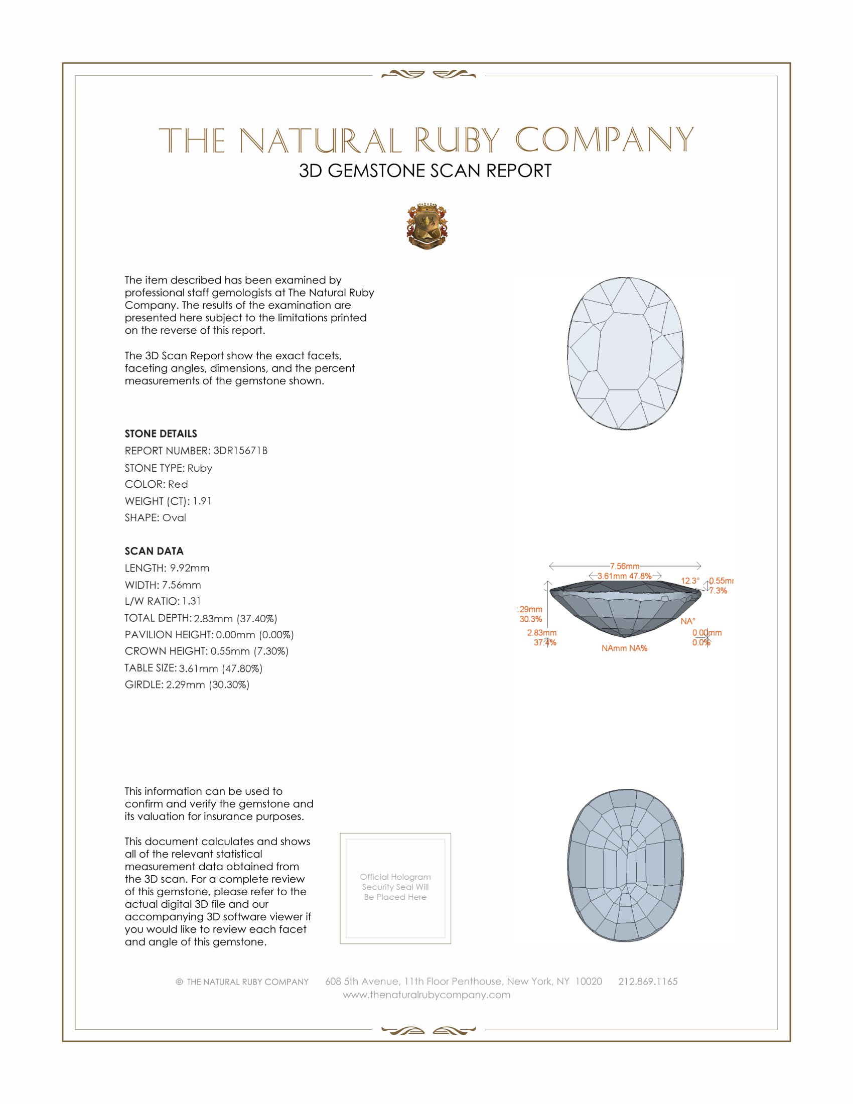 1.91 Ct. Ruby from Mozambique