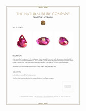 1.12 Ct. Purplish Red Ruby from Mozambique Appraisal