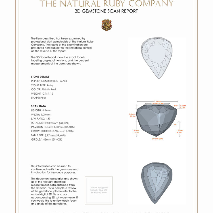 1.12 Ct. Ruby from Mozambique