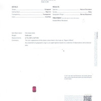 0.68 Ct. Ruby from Burma (Myanmar) Scan Report