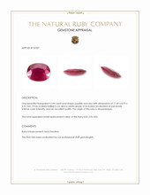 3.44 Ct. Purplish Red Ruby from Mozambique Appraisal