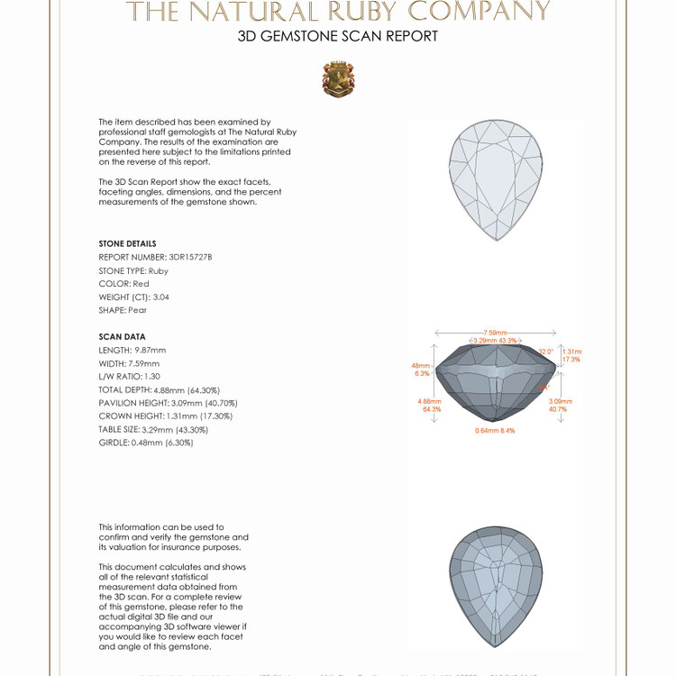 3.04 Ct. Ruby from Mozambique