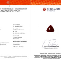 37.13 Ct. Cabochon Ruby from Mozambique Scan Report