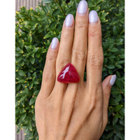 37.13 Ct. Cabochon Ruby from Mozambique Life Style